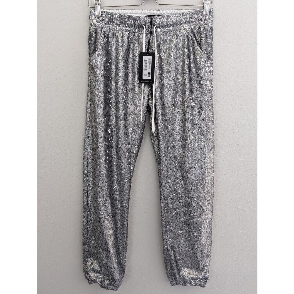 NWT David Lerner Sequin Lounge Jogger Size XS